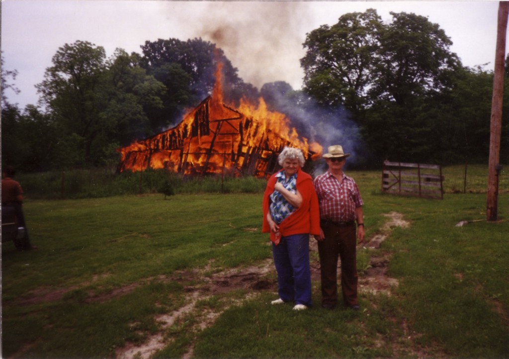 burning barn